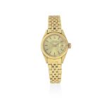 Rolex. A lady's 18K gold automatic calendar bracelet watch Date, Ref: 6917, Circa 1970