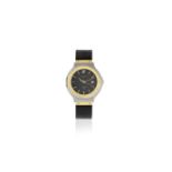 Hublot. A mid-size stainless steel and gold quartz calendar wristwatch MDM, Ref: S140112, Circa ...