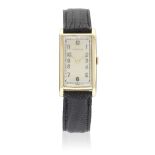 International Watch Company for Tiffany & Co. A yellow metal manual wind rectangular wristwatch C...