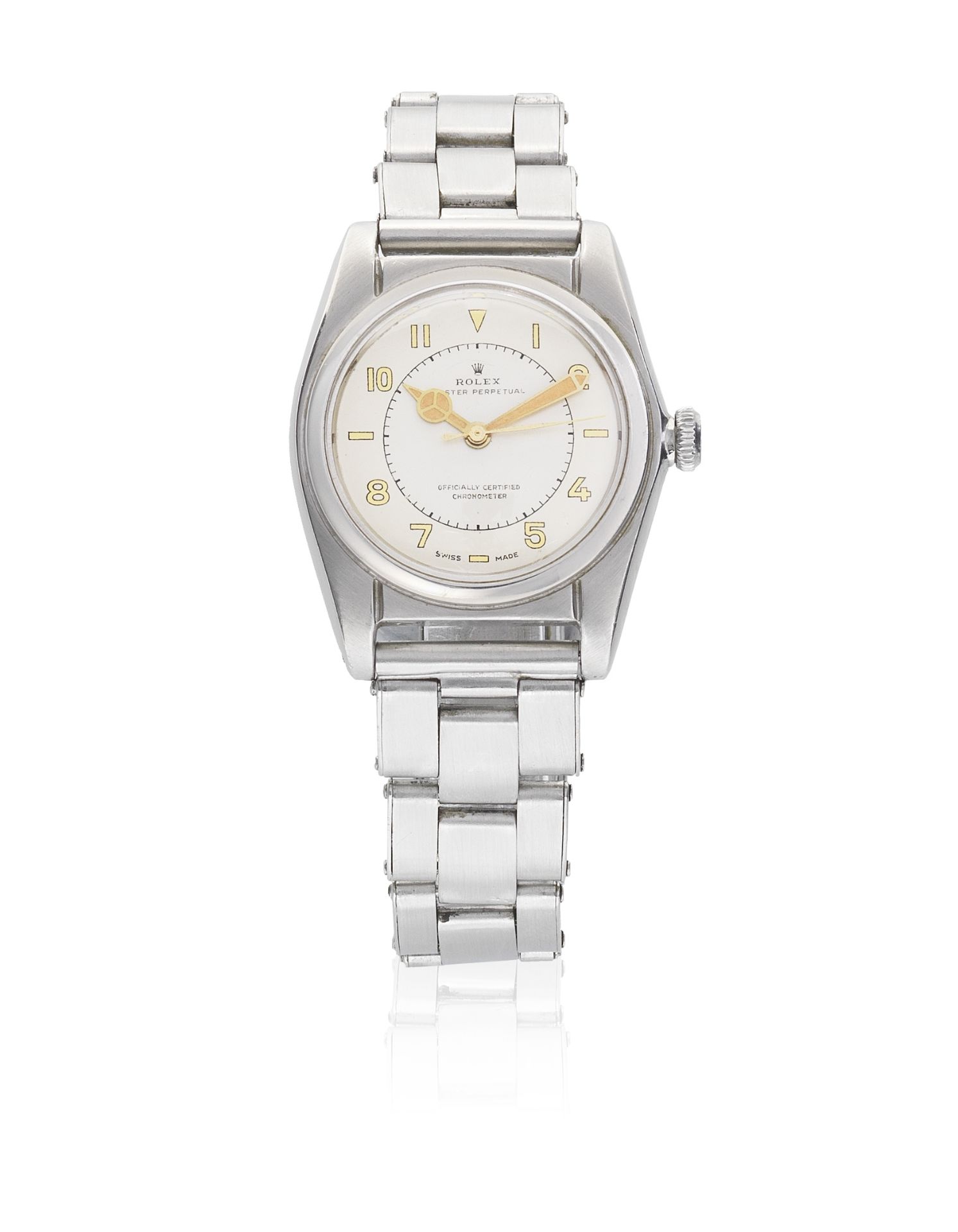 Rolex. A stainless steel automatic bracelet watch Oyster Perpetual, Ref: 2940, Circa 1946