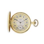 Rythmos. An 18K gold keyless wind full hunter pocket watch Circa 1910