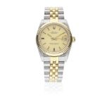 Rolex. A stainless steel and gold automatic calendar bracelet watch Datejust, Ref: 68273, Circa ...