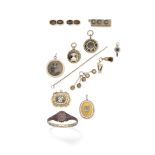 Collection of jewellery, late 18th - 19th century (12)