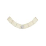 Cultured pearl and diamond choker necklace