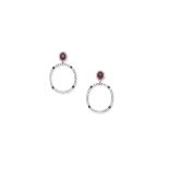 Ruby and diamond pendent earrings