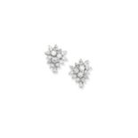 Diamond cluster earrings