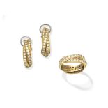 Diamond earring and ring suite