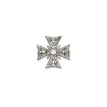 Diamond Maltese cross brooch/pendant, circa 1820