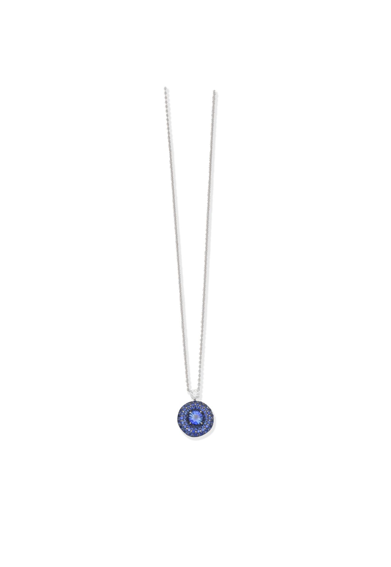 GRAFF: Sapphire and diamond 'Halo' pendant