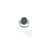 Emerald and diamond ring