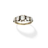 Diamond five-stone ring,