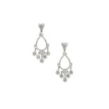 Diamond pendent earrings