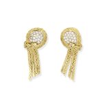 DIAMOND TASSEL EARCLIPS