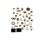 Collection of mourning jewellery, late 18th - 19th century (37)