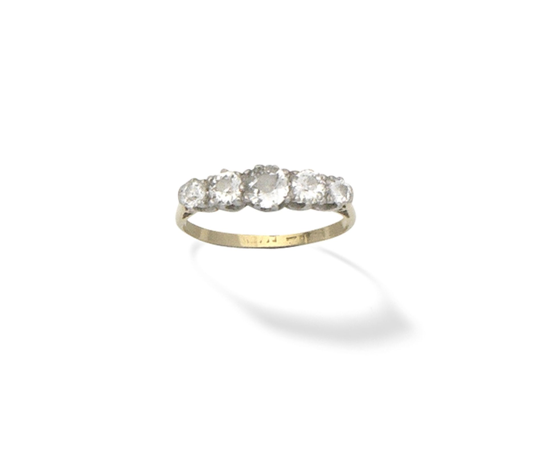 Diamond five-stone ring