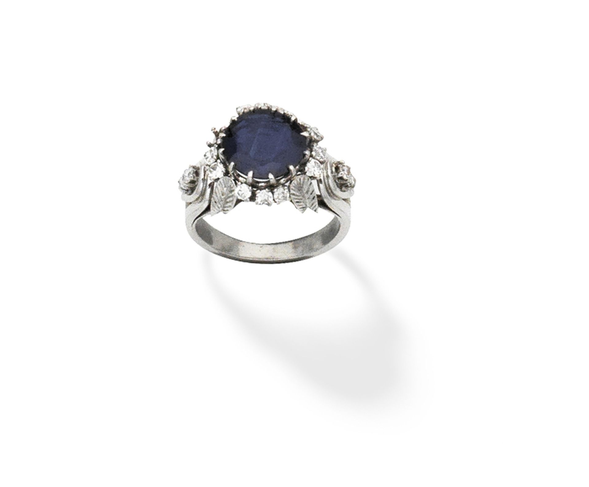 Sapphire and diamond ring