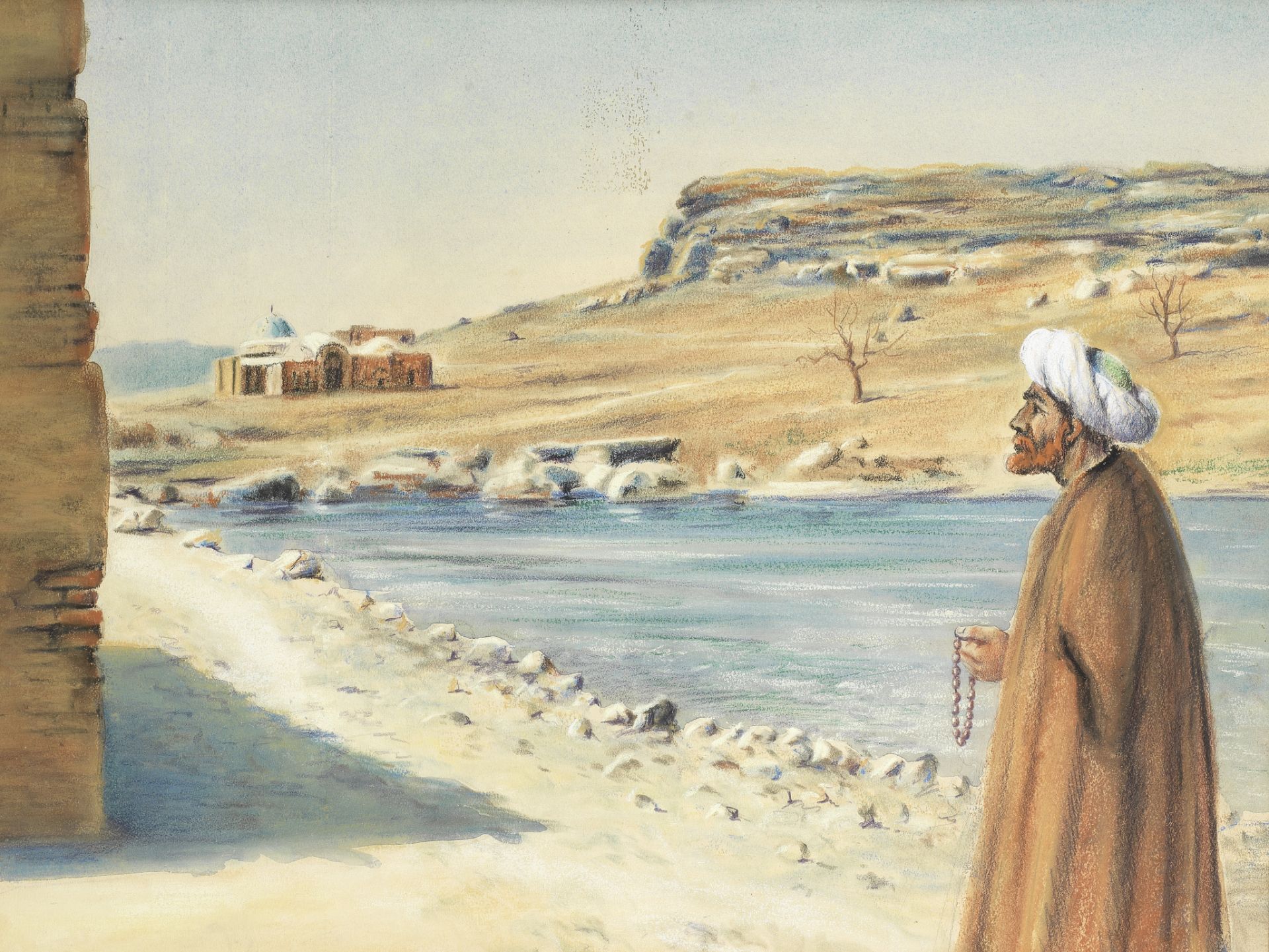 Sumbat Der Kiureghian (Iran, 1913-1999) Mullah by the water