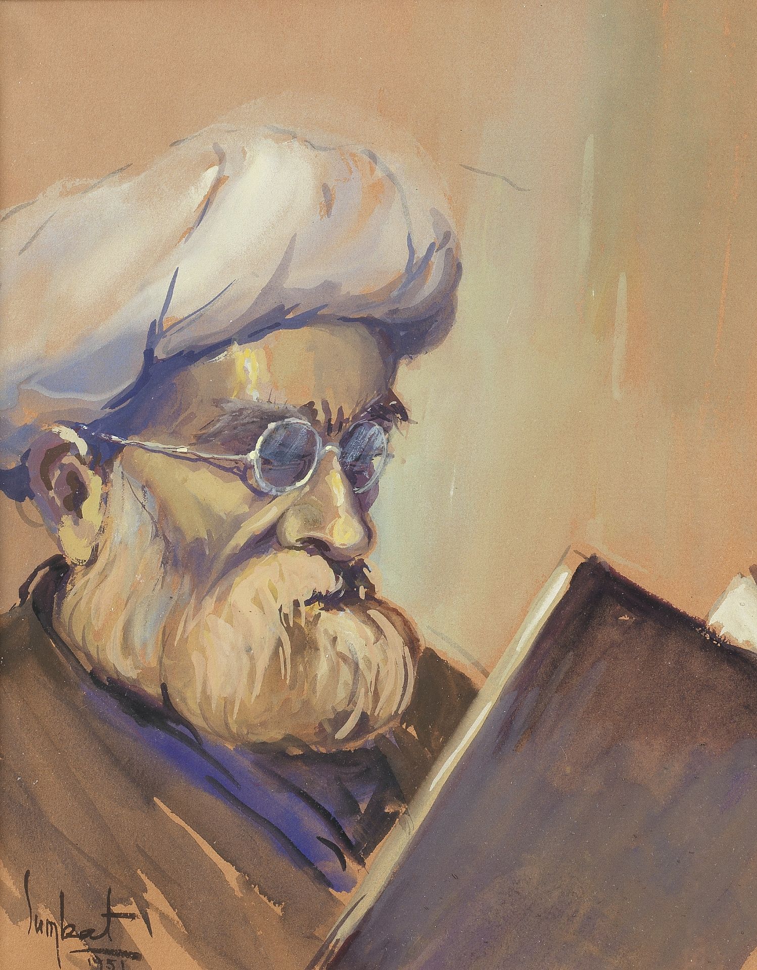 Sumbat Der Kiureghian (Iran, 1913-1999) Portrait of a Sheikh