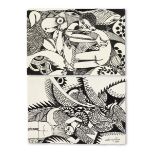 Malangatana Valente Ngwenya (Mozambican, 1936-2011) Two ink drawings: both 28 x 19cm (11 x 7 1/2i...