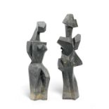 David James Brown (South African, born 1951) Man and woman: a pair 62 x 18 x 13cm; 56 x 14 x 22cm...