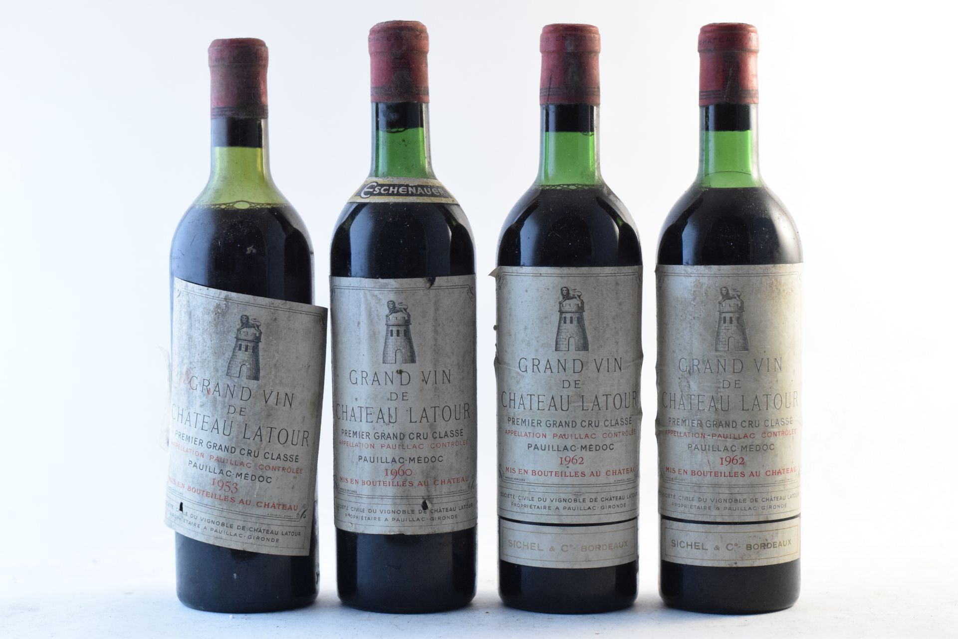 Château Latour 1953 (1) Château Latour 1960 (1) Château Latour 1962, Pauillac 1er Grand Cru Class...