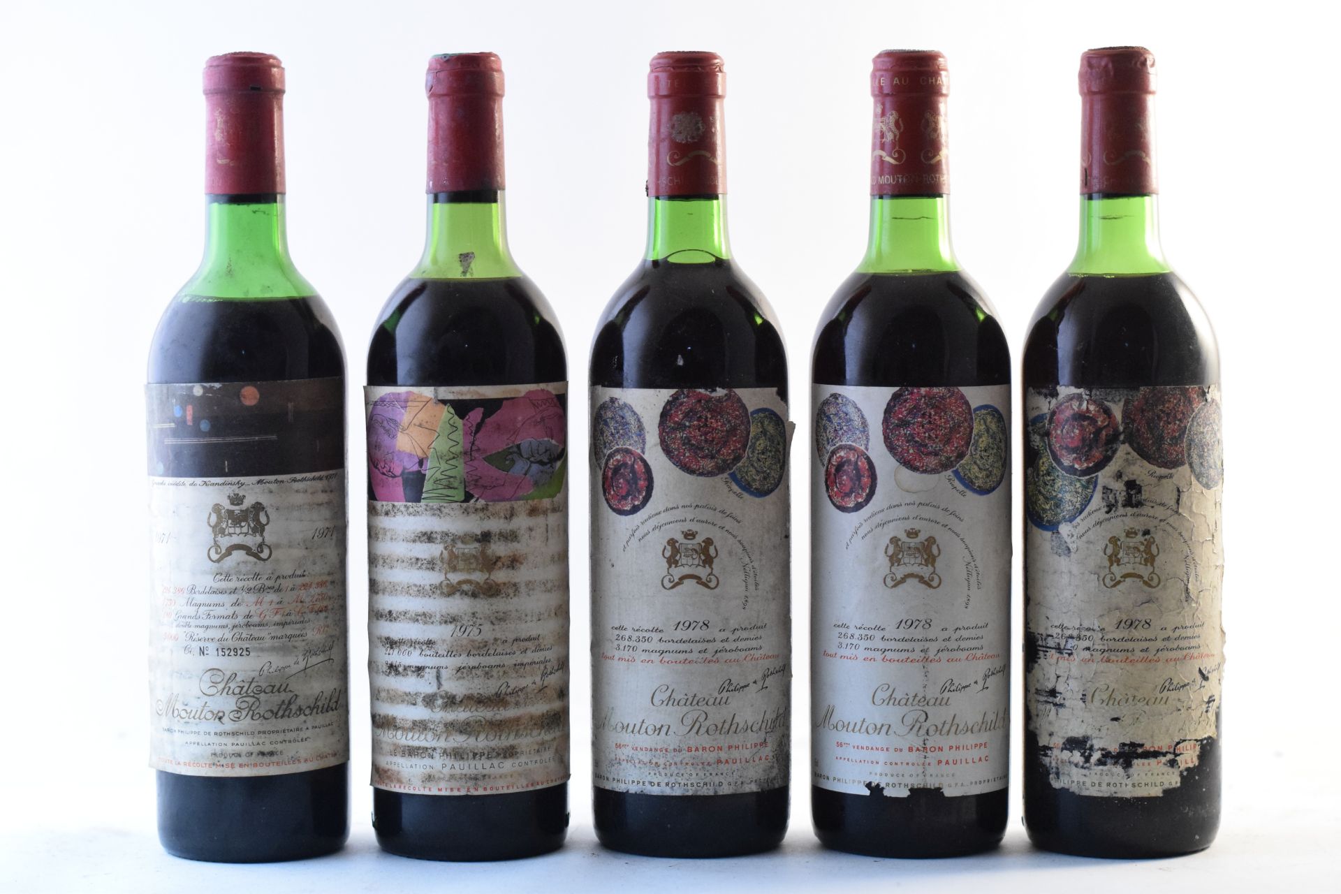 Château Mouton Rothschild 1971 (1) Château Mouton Rothschild 1975 (1) Château Mouton Rothschild 1...