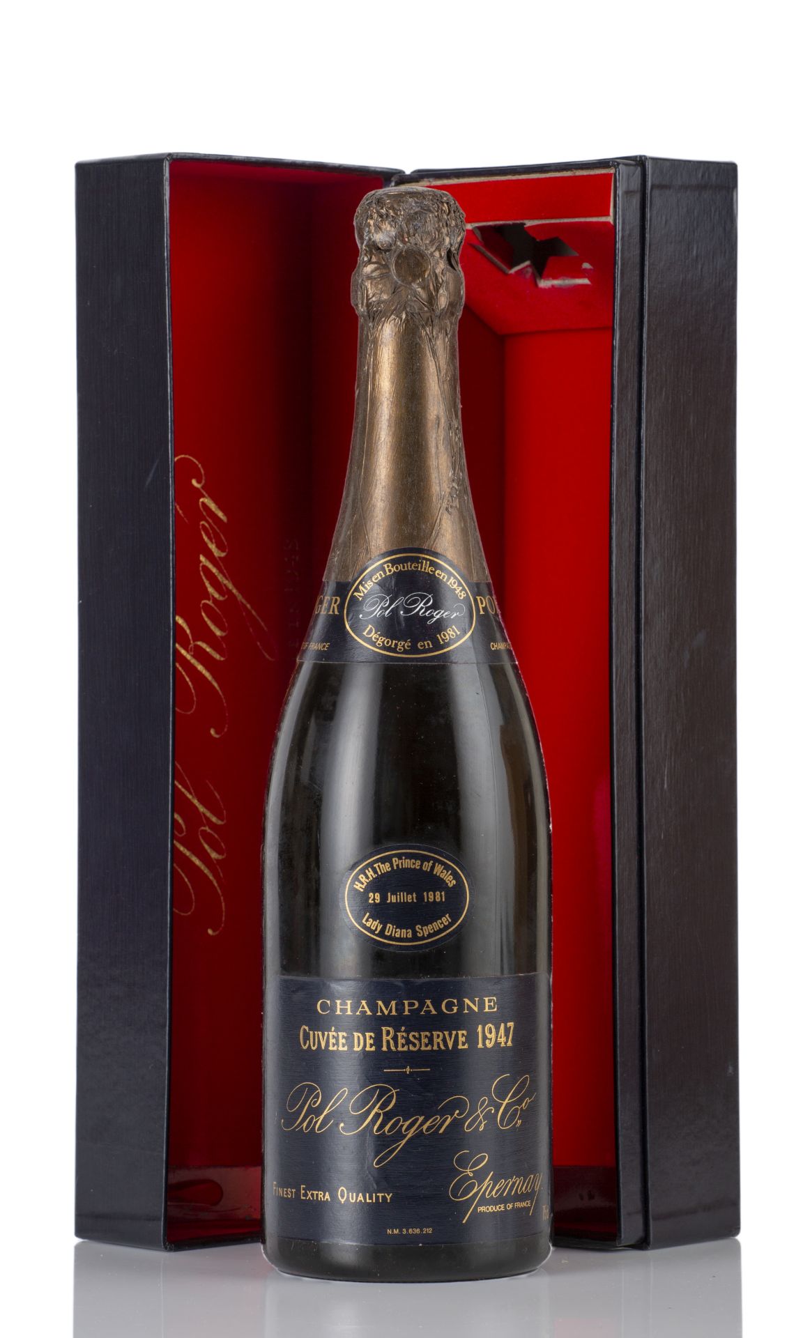 Pol Roger, Cuvée de Réserve 1947, Disgorged July 1981 to commemorate the marriage of H.R.H. The P...