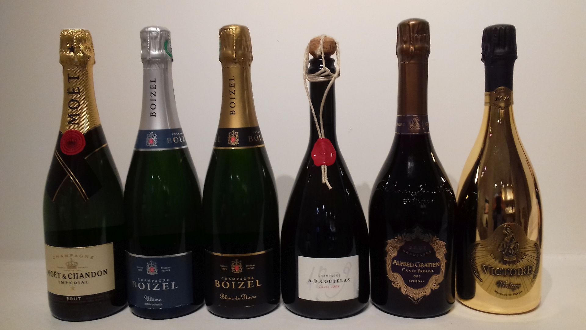 Piper-Heidsieck 2008 & NV (3) Gala, Gold Brut 2010, Jean-Charles Boisset Collection (1) Victoire,...