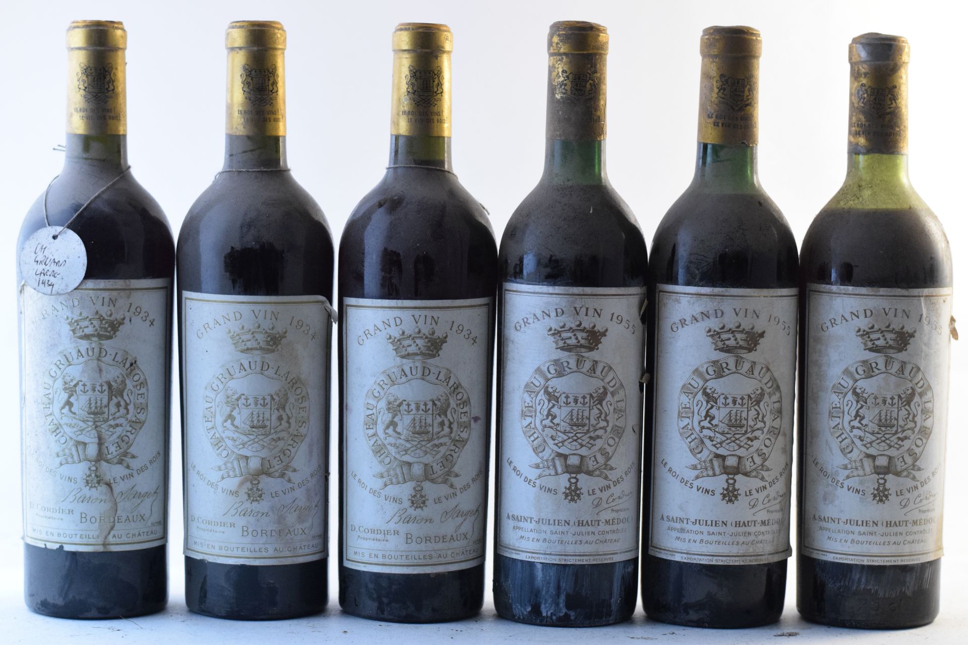 Château Gruaud Larose 1934 (3) Château Gruaud Larose 1955, St Julien 2me Cru Classé (3)