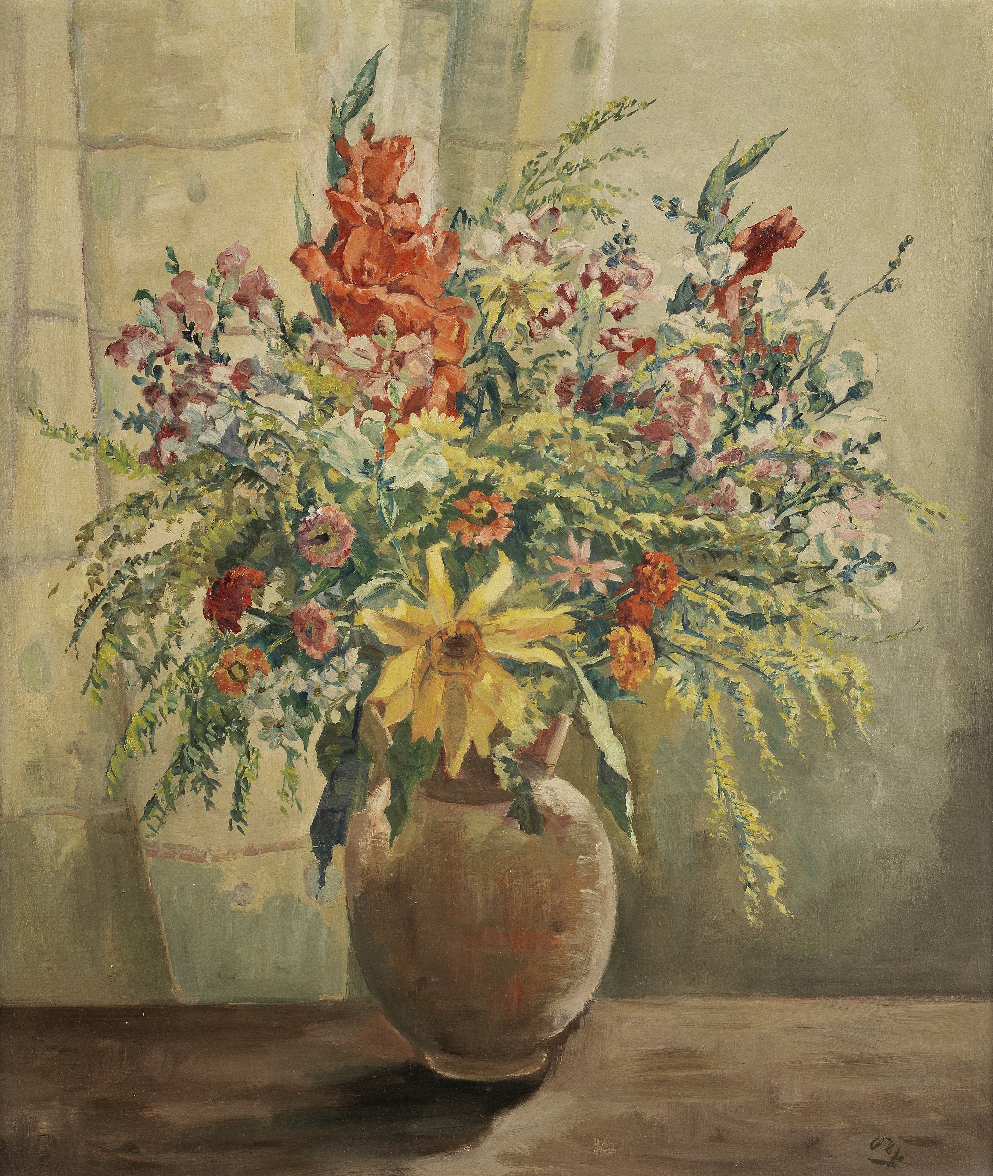 Grand Duchess Olga Alexandrovna (Russian, 1882-1960) Still life with flowers