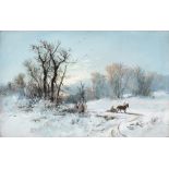 Nikolai Nikolaevich Karazin (Russian, 1842-1908) Winter scene