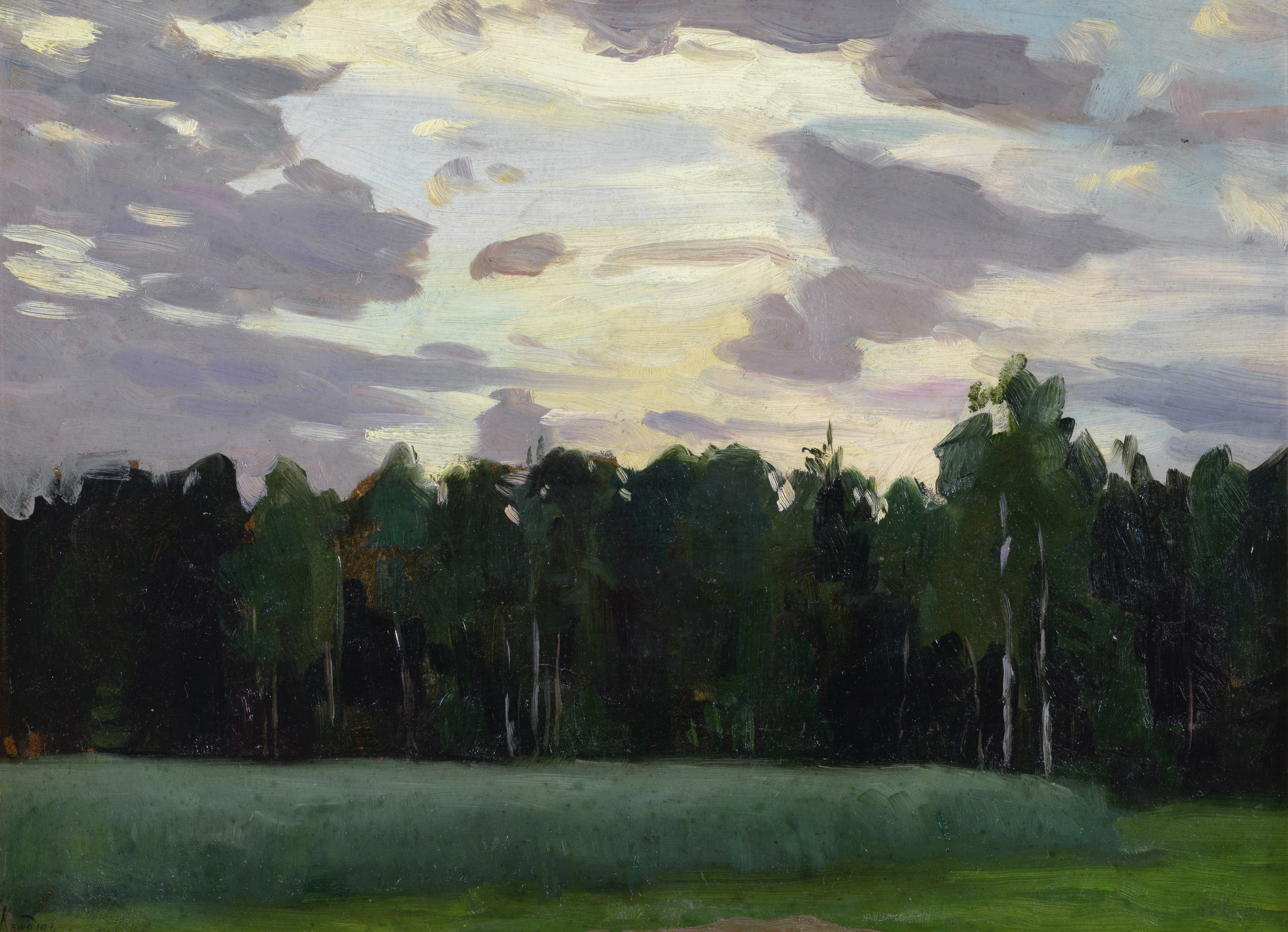 Nikolai Alexandrovich Klodt (Russian, 1865-1918) 'Dusk', 1914