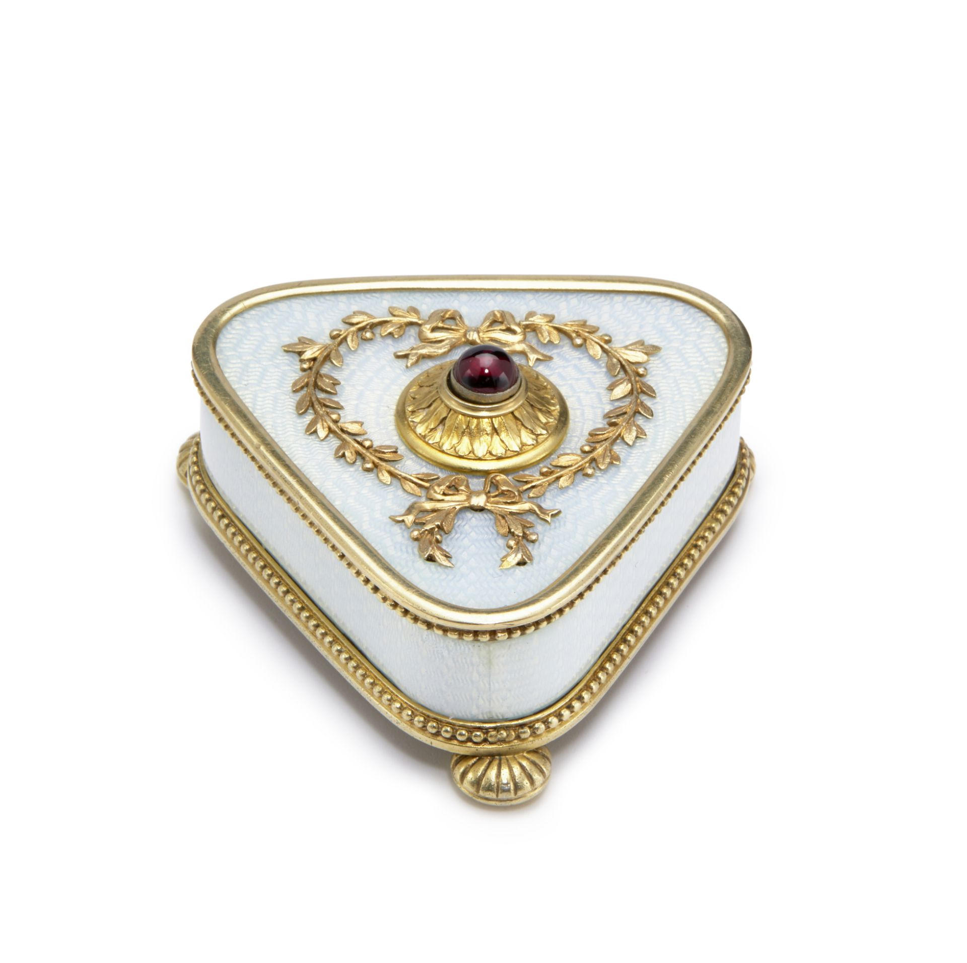 A neo-classical silver-gilt and enamel bellpushFabergé, workmaster Viktor Aarne, St. Petersburg, ... - Image 2 of 2