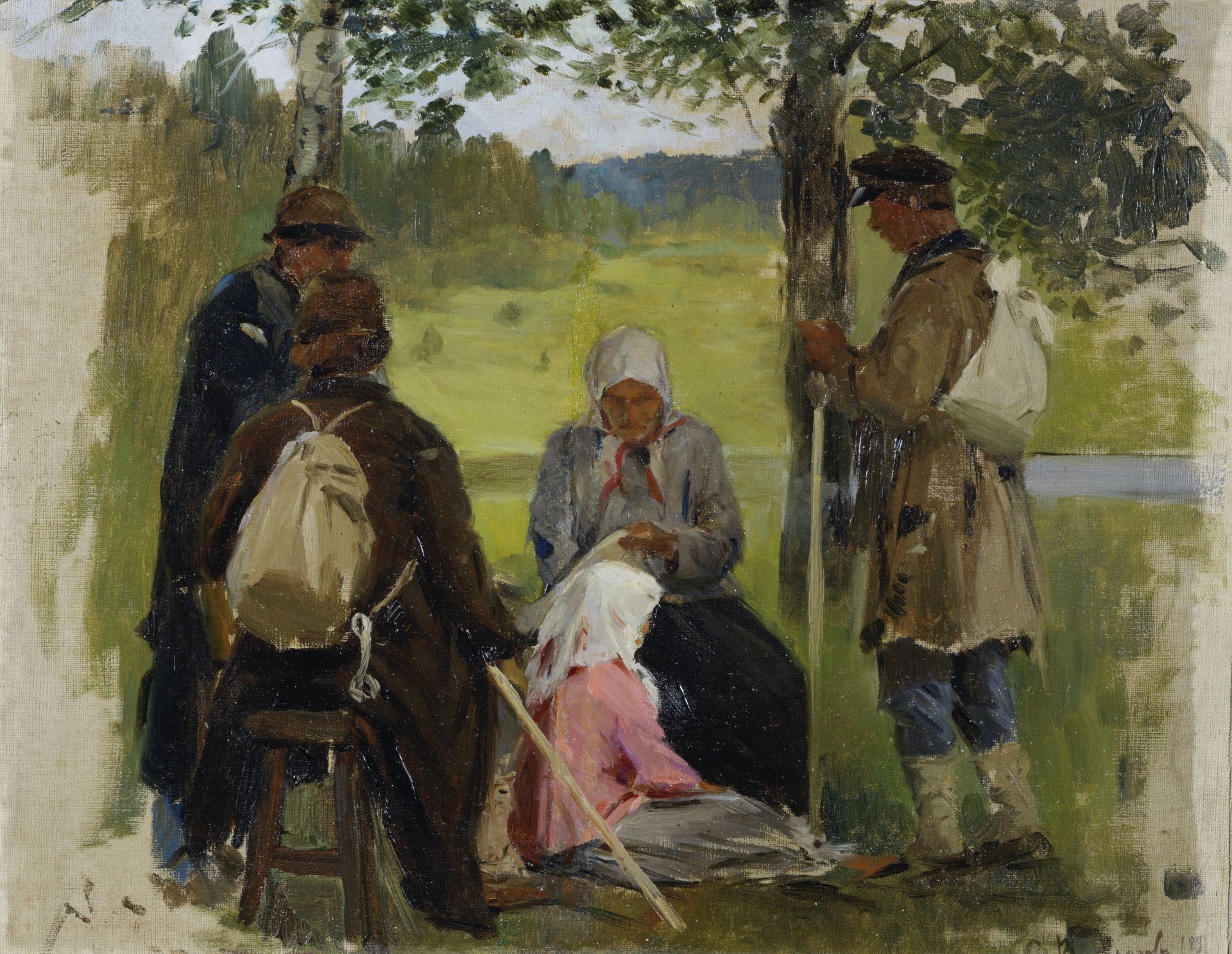 Sergei Arsenievich Vinogradov (Russian, 1869-1938) Rest stop