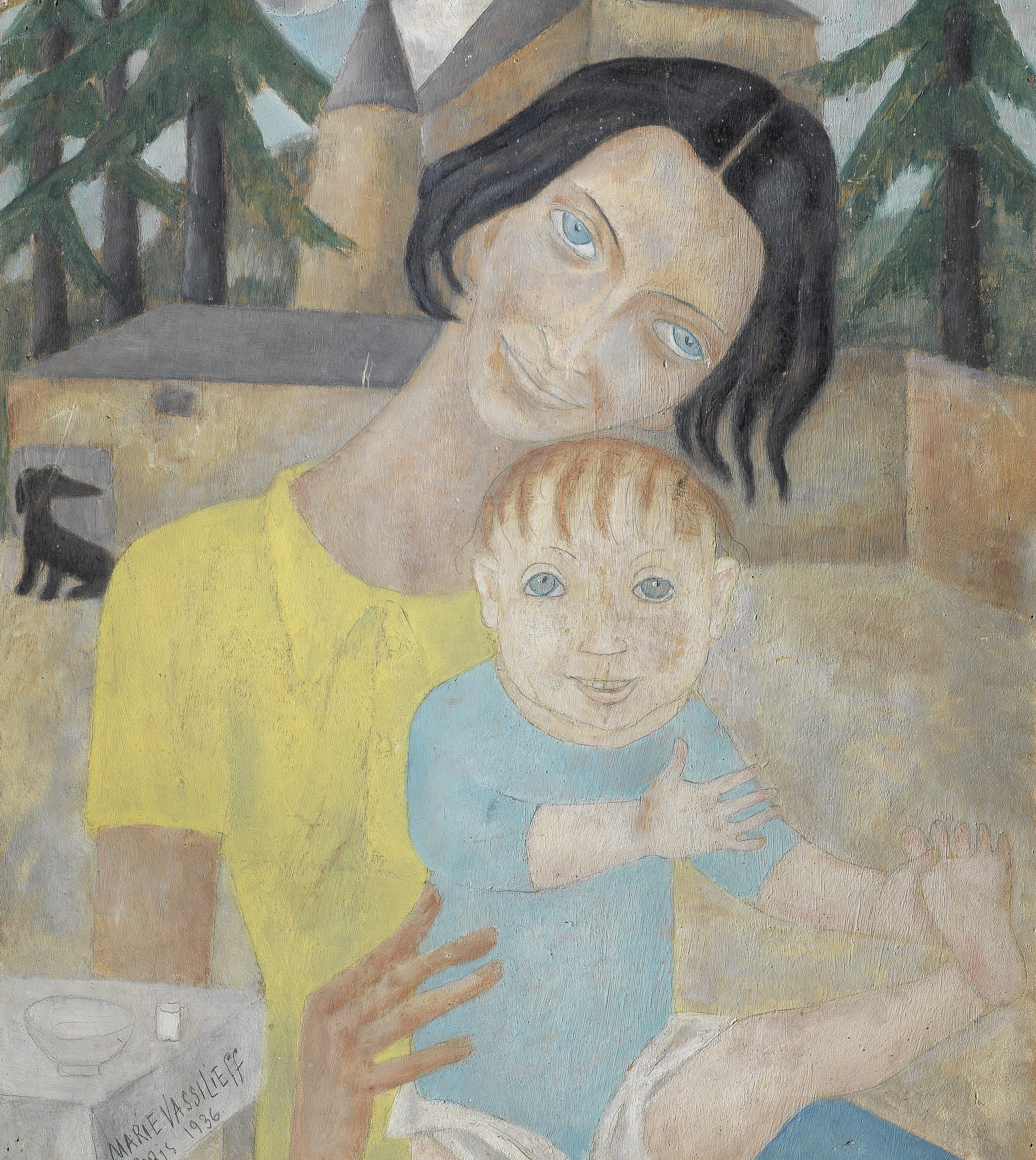 Marie Vassilieff (Russian, 1884-1957) Mother and a child