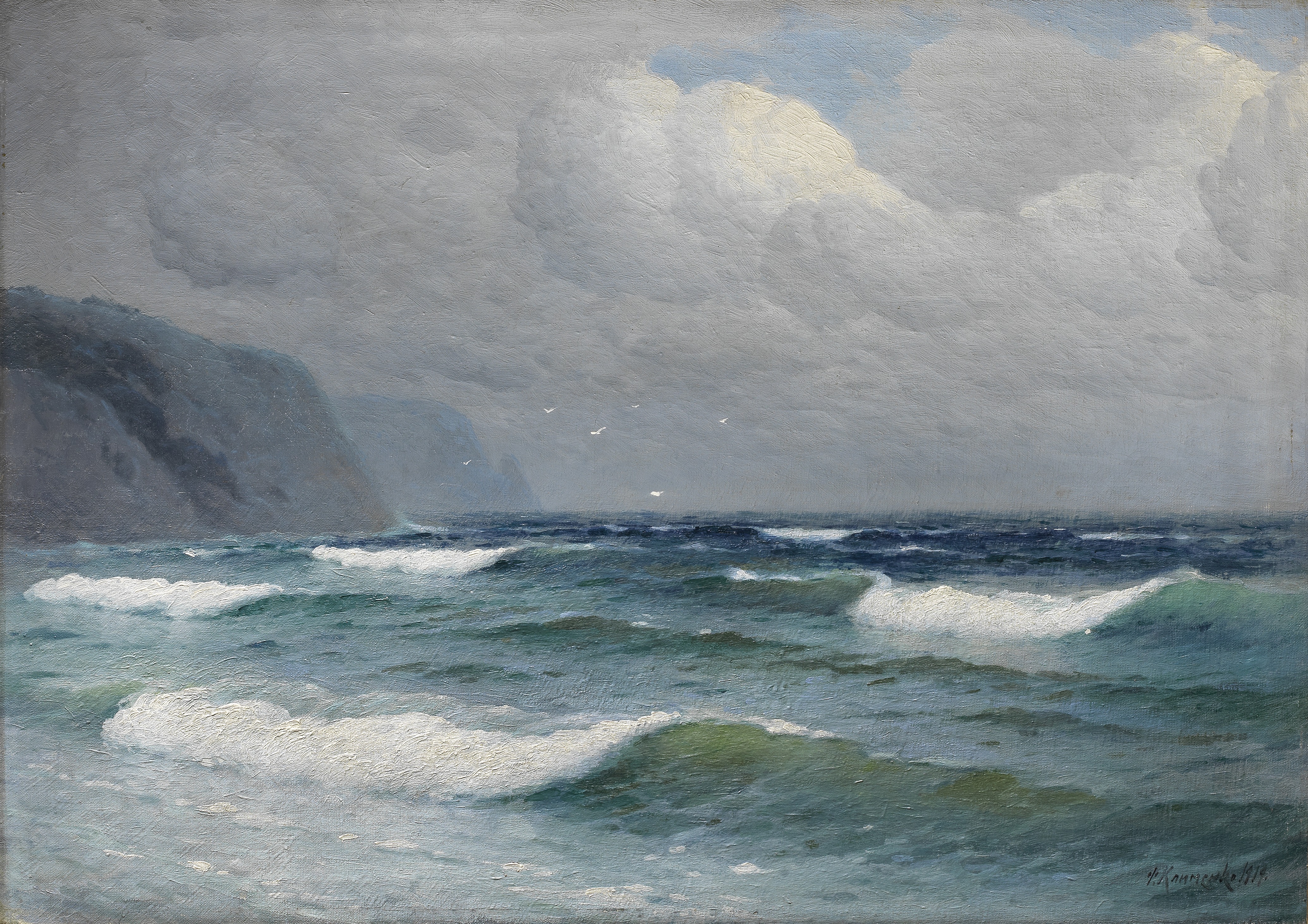 Filip Filipovich Klimenko (Russian, 1862 - after 1917) Seascape