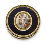 A rare gold-mounted enamel snuff-boxPierre Theremin, St. Petersburg, 1795-1799, with Cyrillic mar...