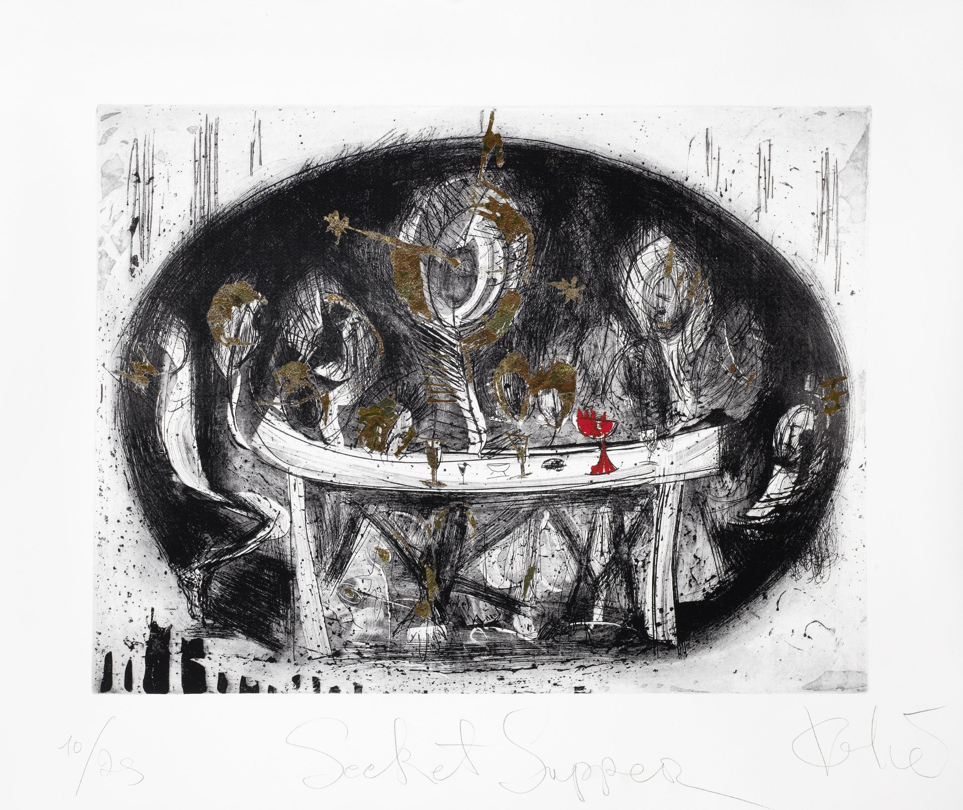 Svetlana K-Lié (Russian, born 1977) Secret supper unframed