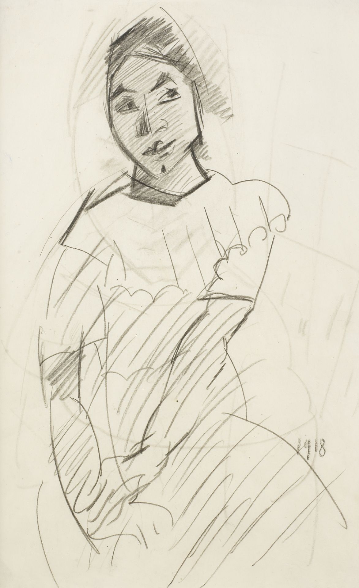 Robert Rafailovich Falk (Russian, 1886-1958) Sketch for a sitter