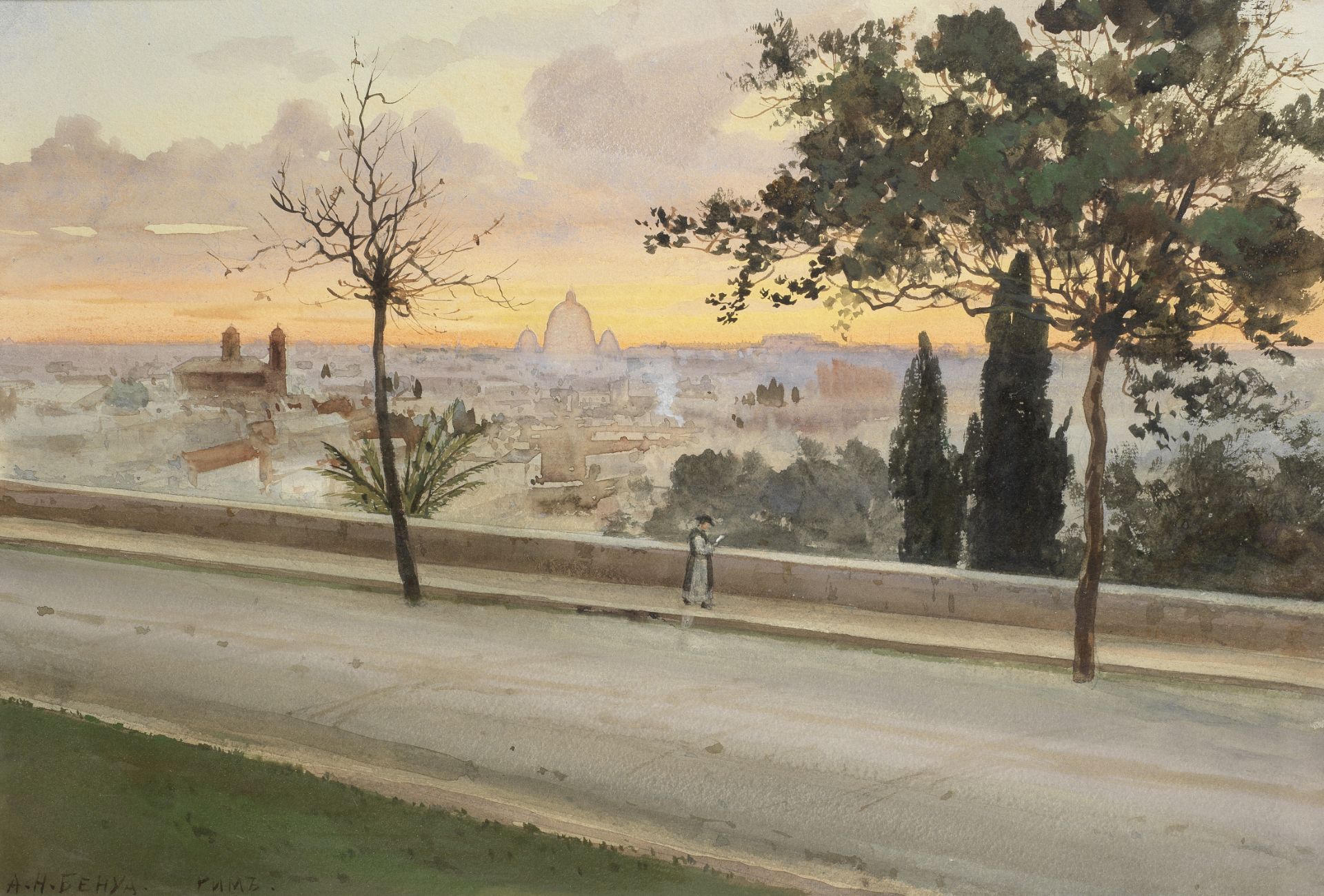 Albert Nikolaevich Benois (Russian, 1852-1936) 'Rome'