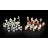 A rare Soviet porcelain chess set 'The Reds against The Whites' State Porcelain Factory, Leningr...