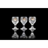 A group of three wine glasses from the Imperial Banquet serviceImperial Glass Factory, St. Peters...