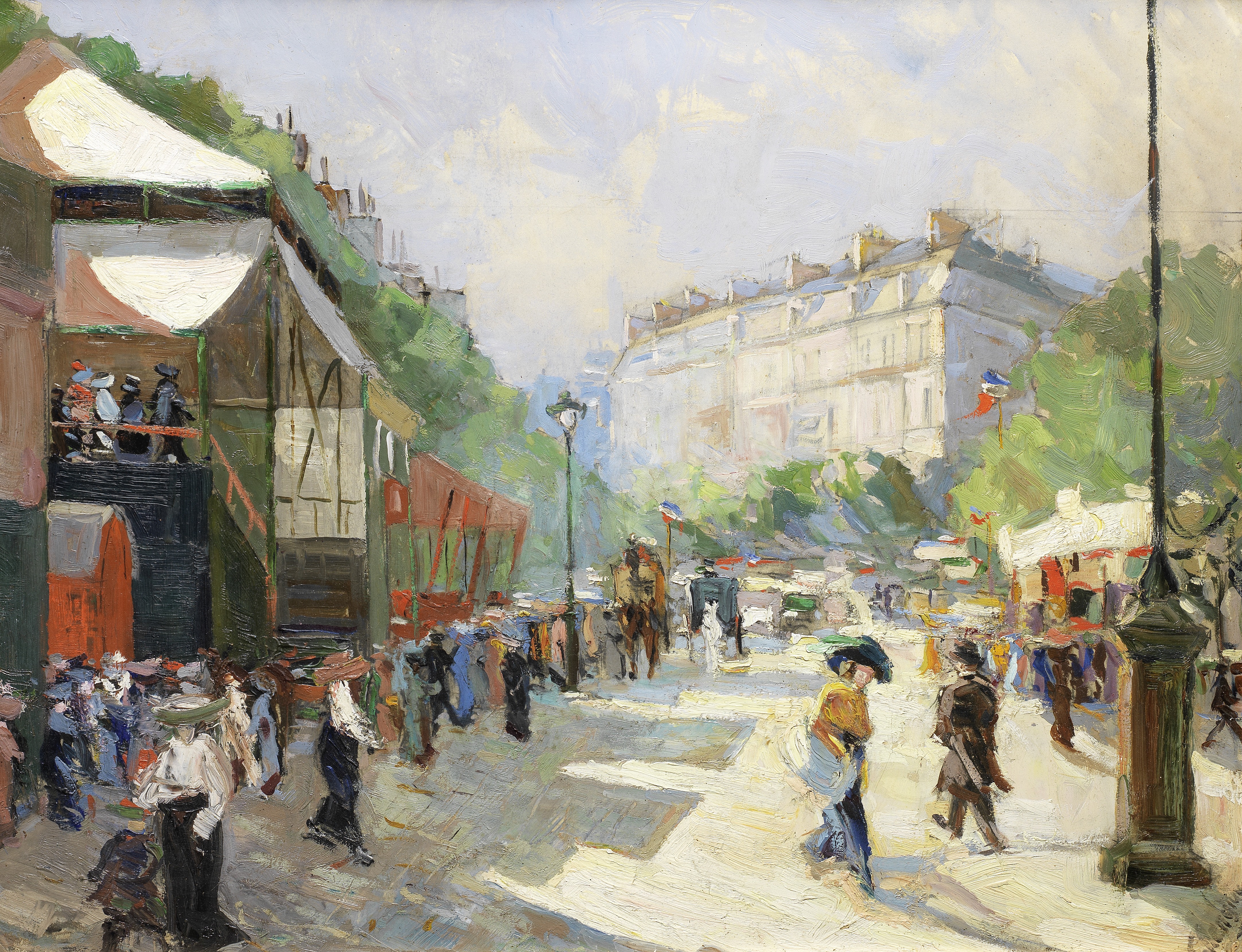 Georgii Alexandrovich Lapchine (Russian, 1885-1950) Paris, 14th June, 1910s
