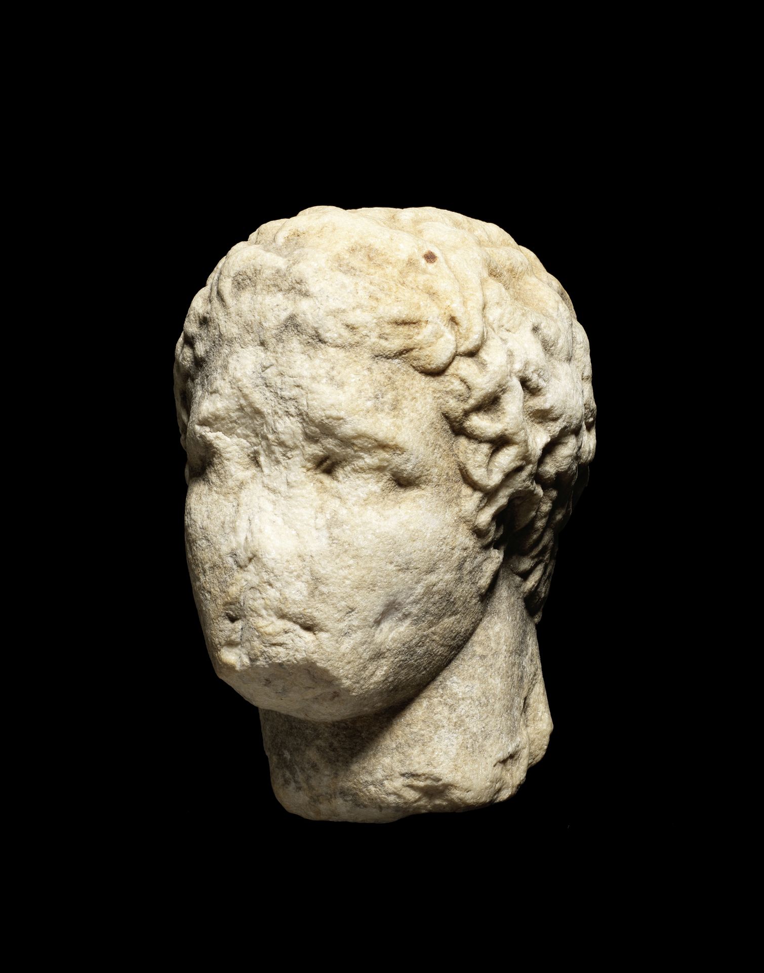 A Greek marble head of a youth or athlete