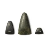 Three Anatolian polished stone axe heads 3