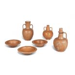 Five Roman red-slip ware pottery vessels and a Roman red-gloss ware bowl, 6