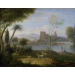 Hendrick Frans Van Lint, called Studio (Antwerp 1684-1763 Rome) An Italianate landscape with figu...