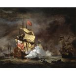 Willem van de Velde the Younger (Leiden 1633-1707 Greenwich) A battle of the Third Anglo Dutch Wa...