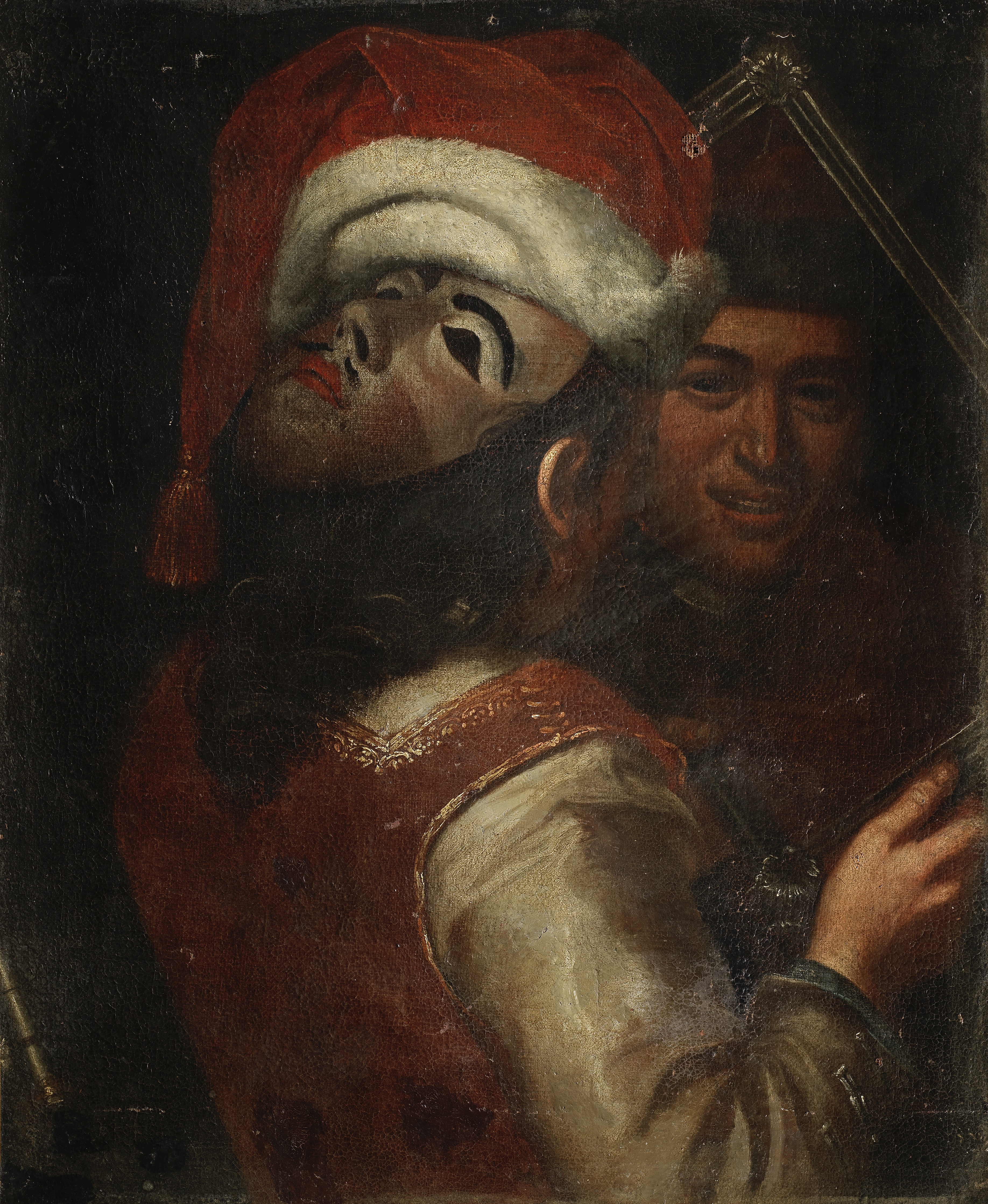 Bernhard Keil, called Monsù Bernardo (Elsinore 1624-1687 Rome) A woman wearing a carnival mask an...
