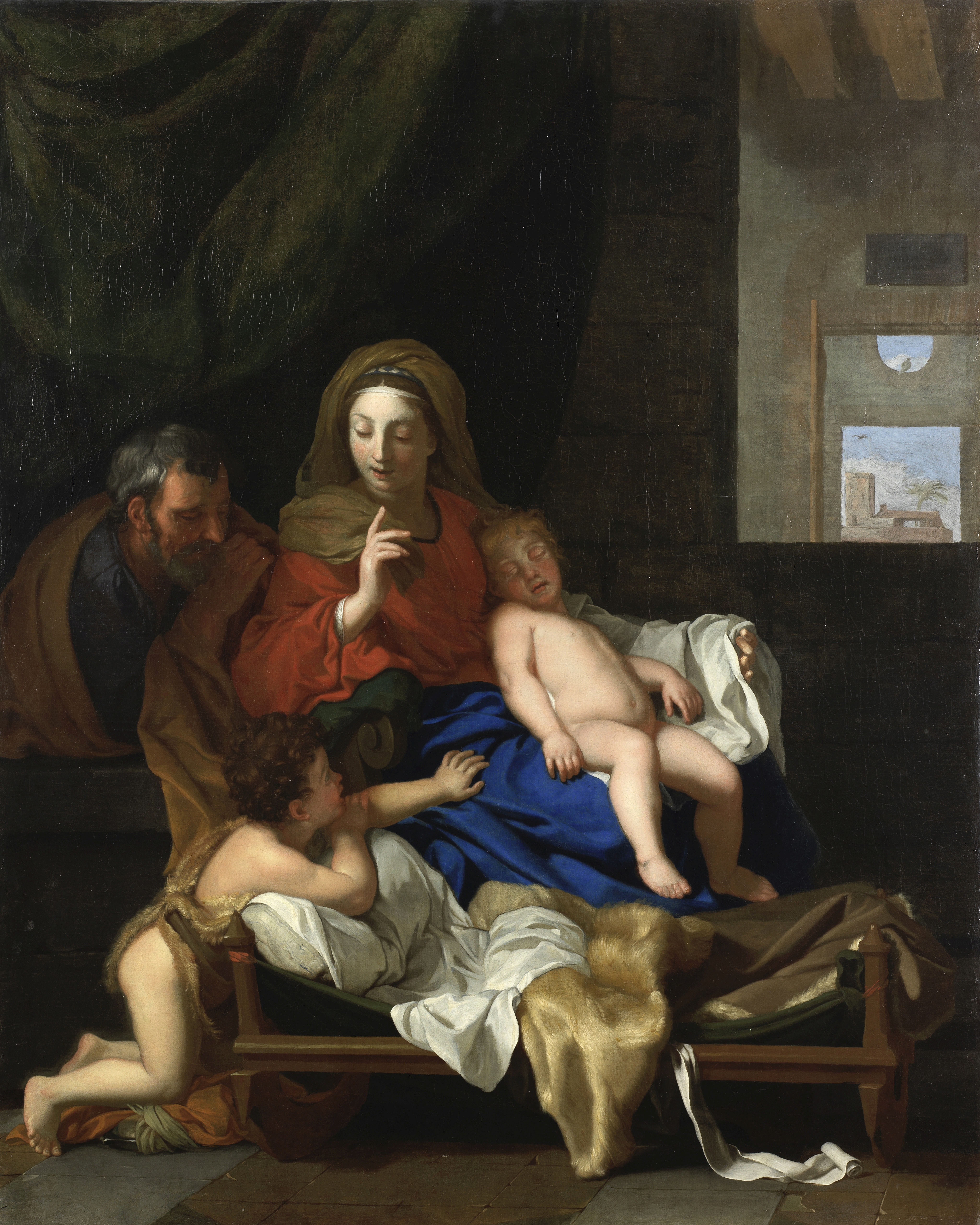 Studio of Charles Lebrun (Paris 1619-1690) The Holy Family unframed